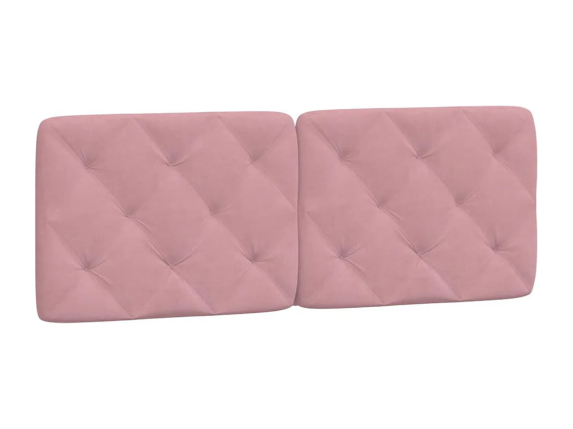 Lit double | Lit adulte | Cadre de lit avec LED rose 140x190cm velours