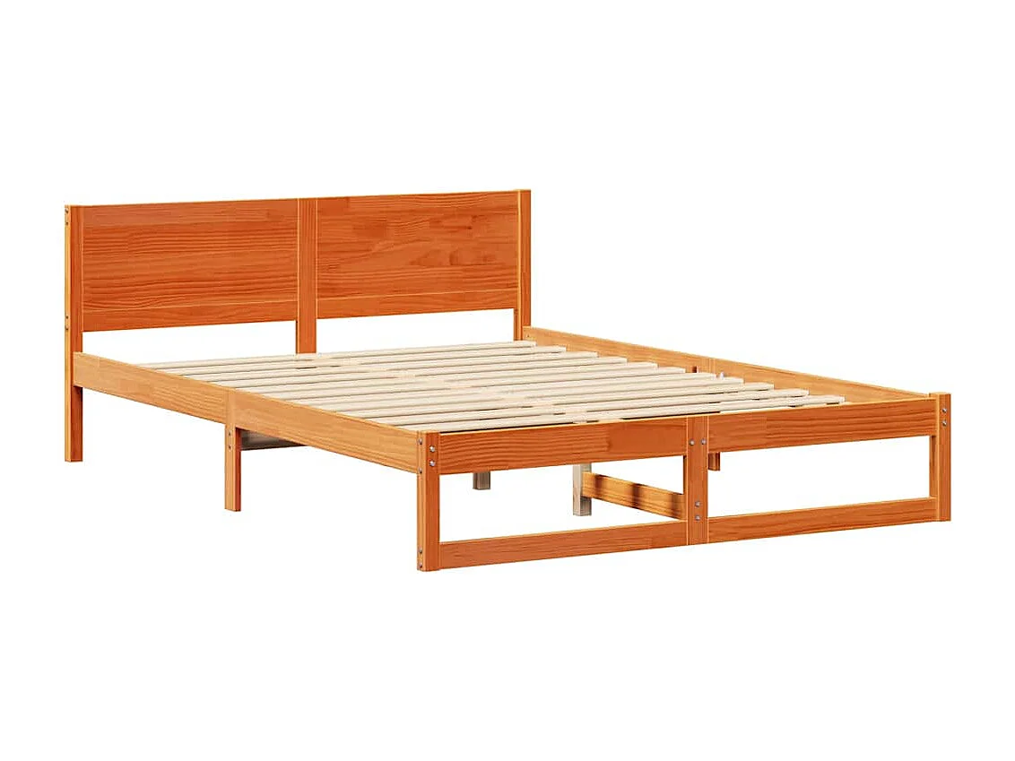 Lit double | Lit adulte | Cadre de lit Marron 160x200 cm Bois de pin massif