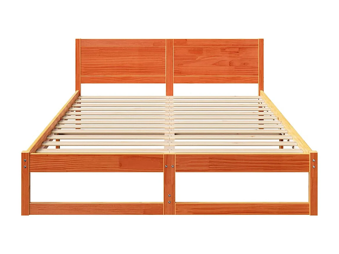 Lit double | Lit adulte | Cadre de lit Marron 160x200 cm Bois de pin massif
