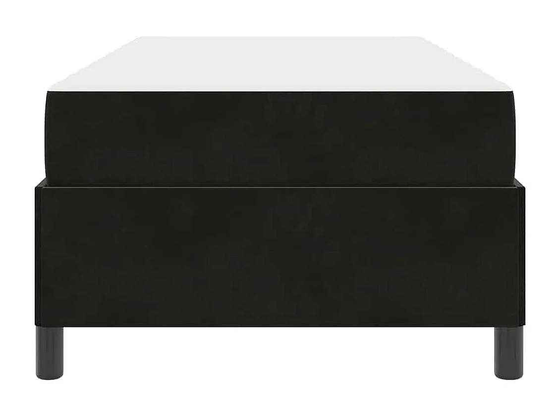 Bedframe | Eenpersoonsbed met matras Zwart 80x200 cm Stof