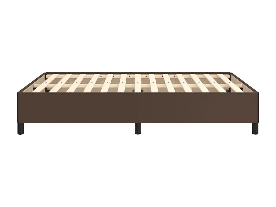 Lit double | Lit adulte | Cadre de lit marron 140x190 cm similicuir