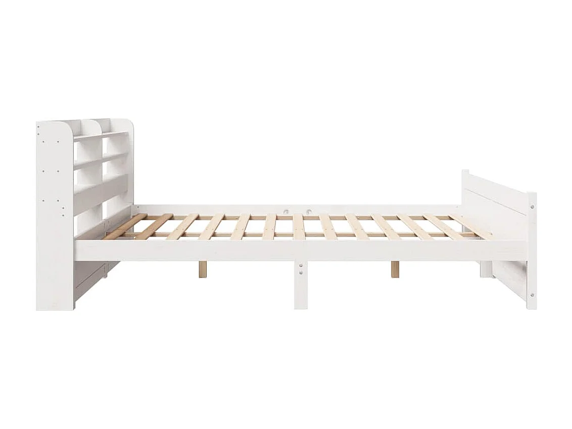 Letto per adulti | Letto matrimoniale | Giroletto con Testiera senza Materasso Bianco 180x200 cm