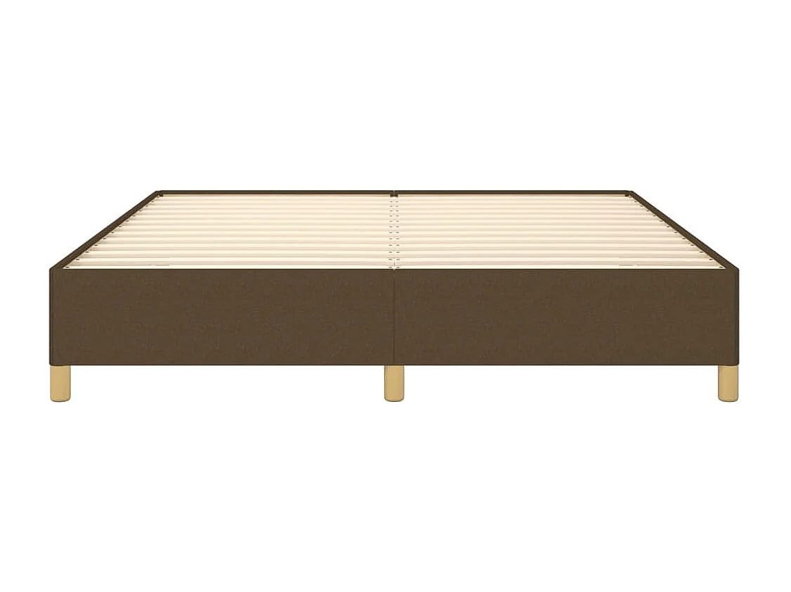 Lit double | Lit adulte | Cadre de lit marron foncé 180x200 cm tissu