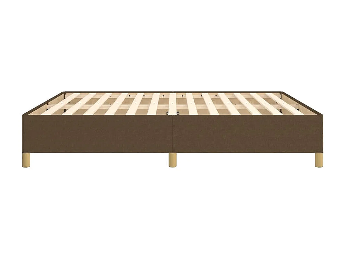 Lit double | Lit adulte | Cadre de lit marron foncé 180x200 cm tissu