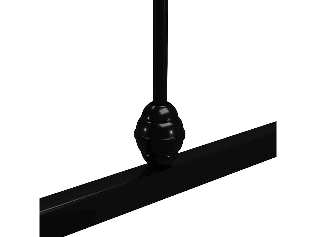 Lit double | Lit adulte | Cadre de lit et tête de lit noir 140x200 cm métal