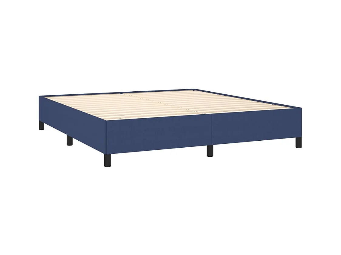 Lit double | Lit adulte | Cadre de lit bleu 160x200 cm tissu
