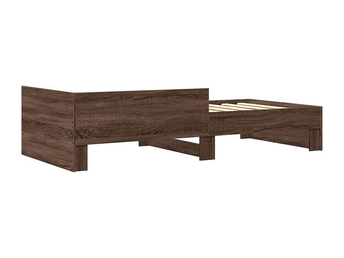 Lit simple | Lit adulte, enfant | Cadre de lit chêne marron 100x200 cm