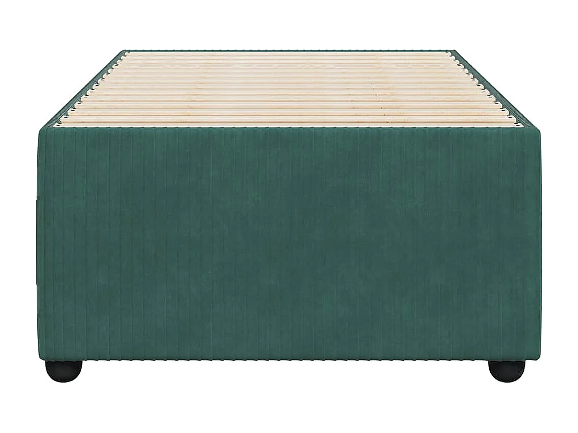 Letto per adulti | Letto singolo | Giroletto senza Materasso Verde Scuro 90x200 cm in Velluto