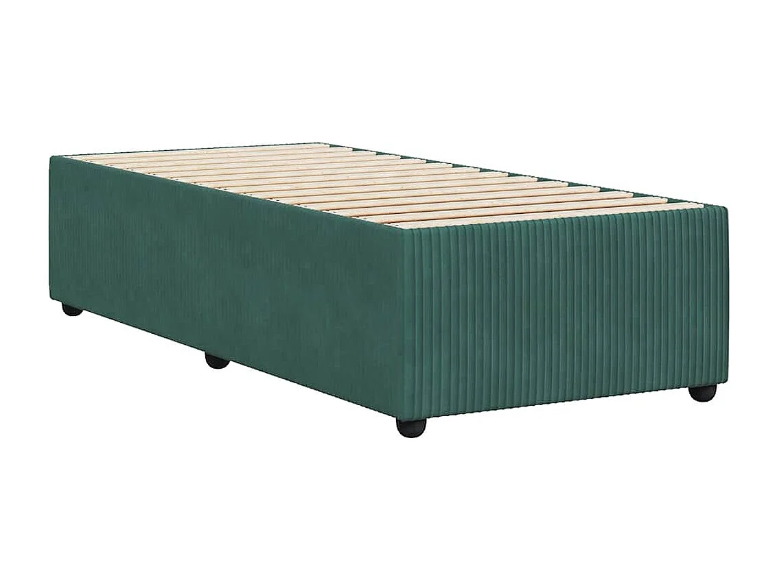 Letto per adulti | Letto singolo | Giroletto senza Materasso Verde Scuro 90x200 cm in Velluto