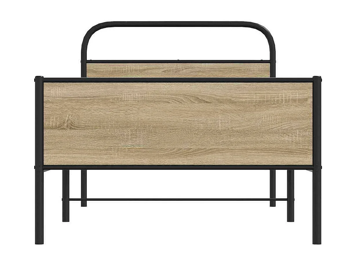 Letto per adulti | Letto singolo | Giroletto senza Materasso Rovere Sonoma 90x200 cm in Truciolato