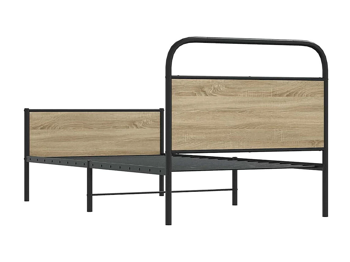 Letto per adulti | Letto singolo | Giroletto senza Materasso Rovere Sonoma 90x200 cm in Truciolato