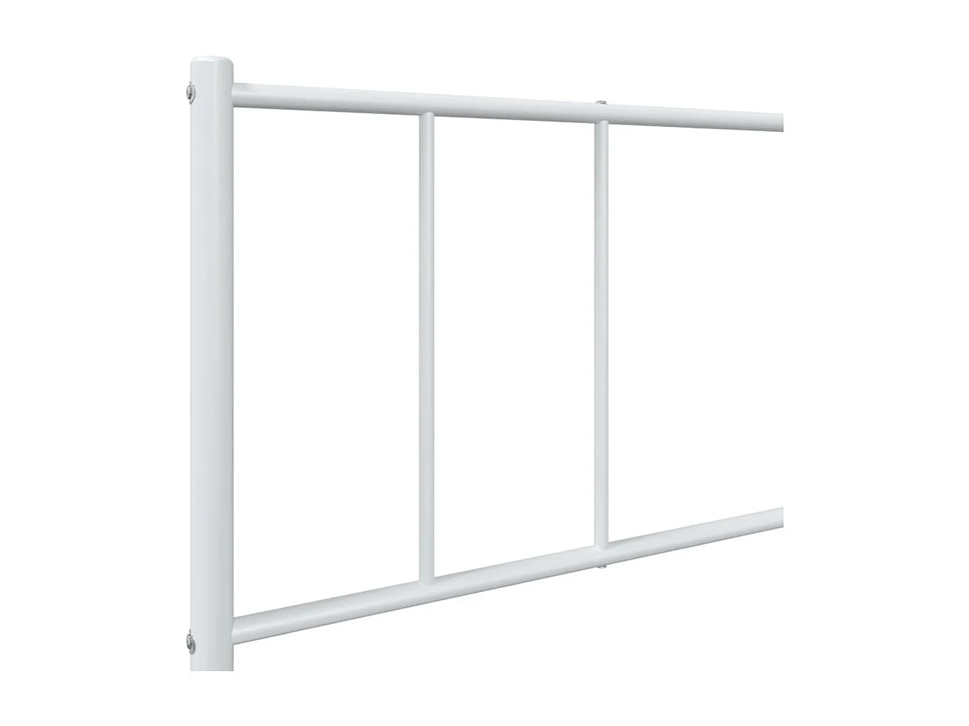 Lit simple | Lit adulte, enfant | Cadre de lit métal avec pied de lit blanc 75x190cm