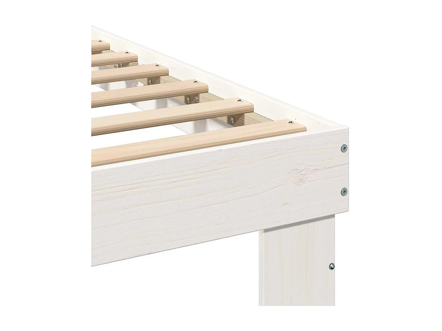 Lit simple | Lit adulte, enfant | Cadre de lit Blanc 90x190 cm Bois massif en pin
