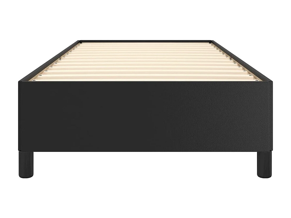 Lit simple | Lit adulte, enfant | Cadre de lit noir 90x200 cm similicuir