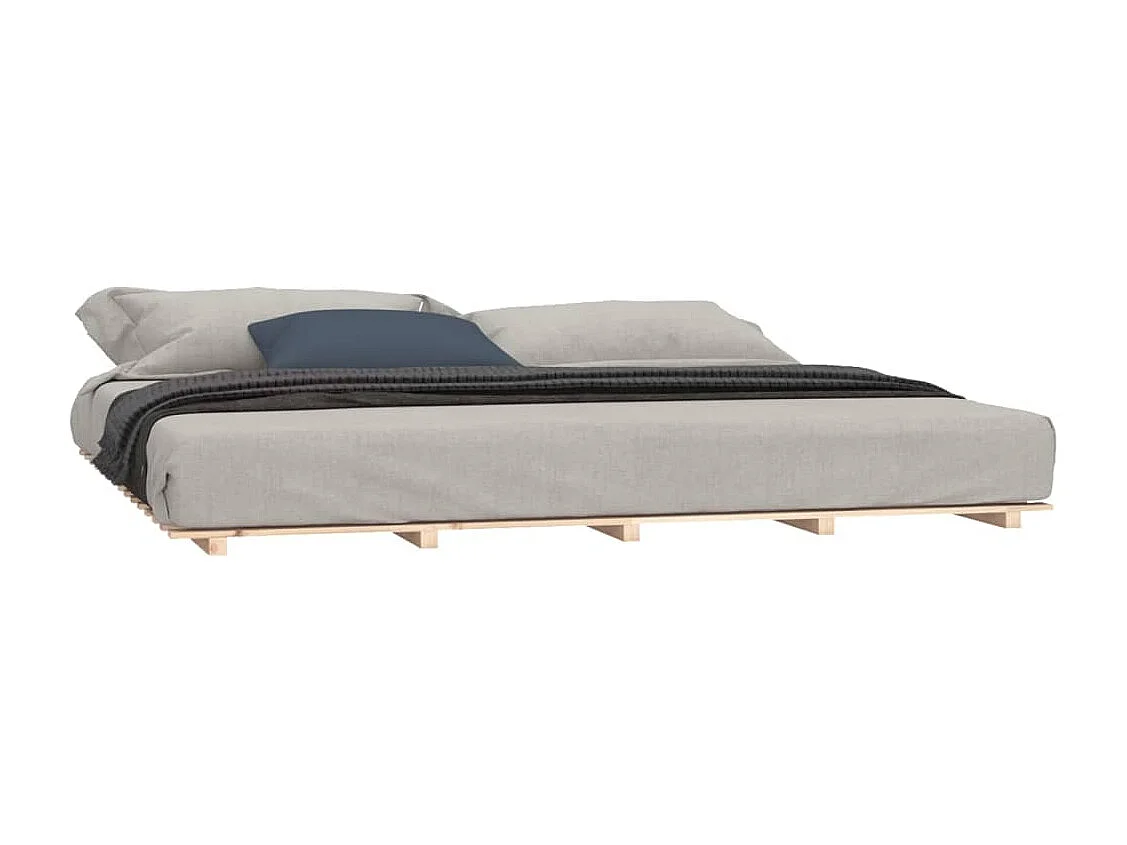 Bedframe | Tweepersoonsbed massief grenenhout 180x200 cm