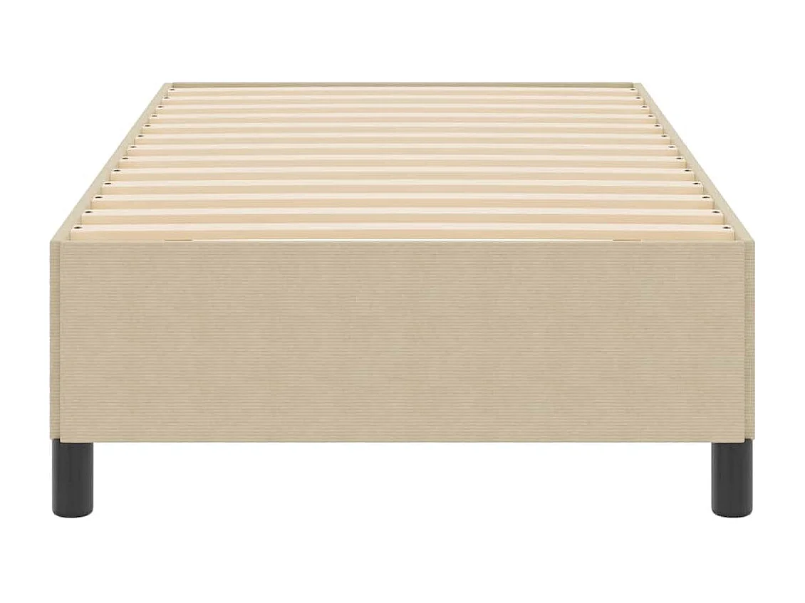 Lit simple | Lit adulte, enfant | Cadre de lit Vert gris 80x200 cm Tissu en velours côtelé