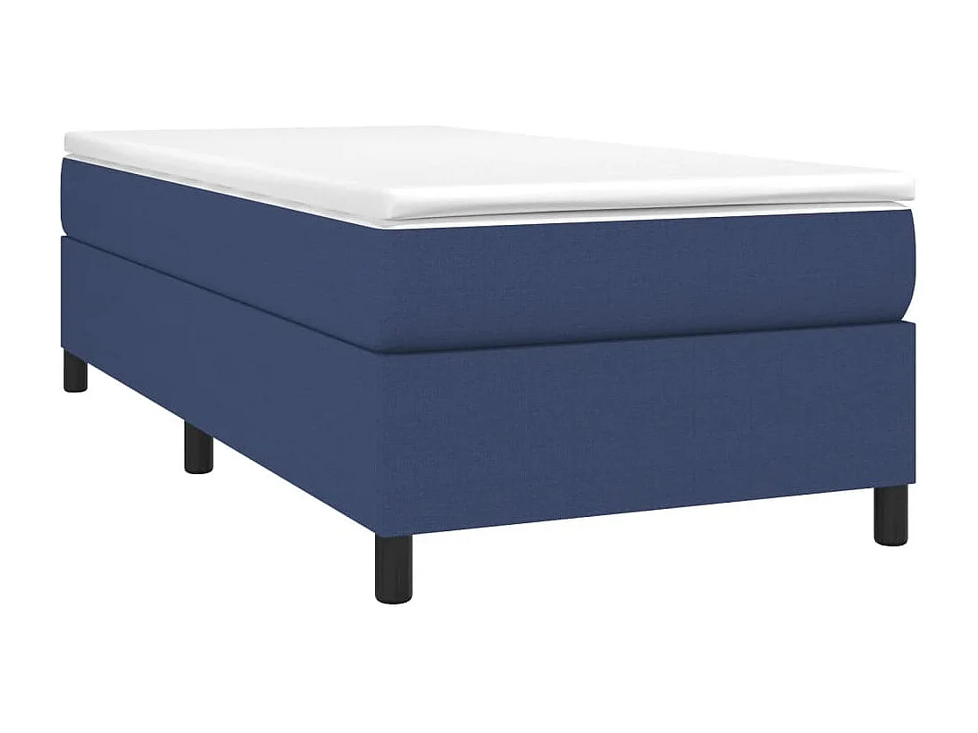 Lit simple | Lit adulte, enfant | Cadre de lit bleu 90x190 cm tissu