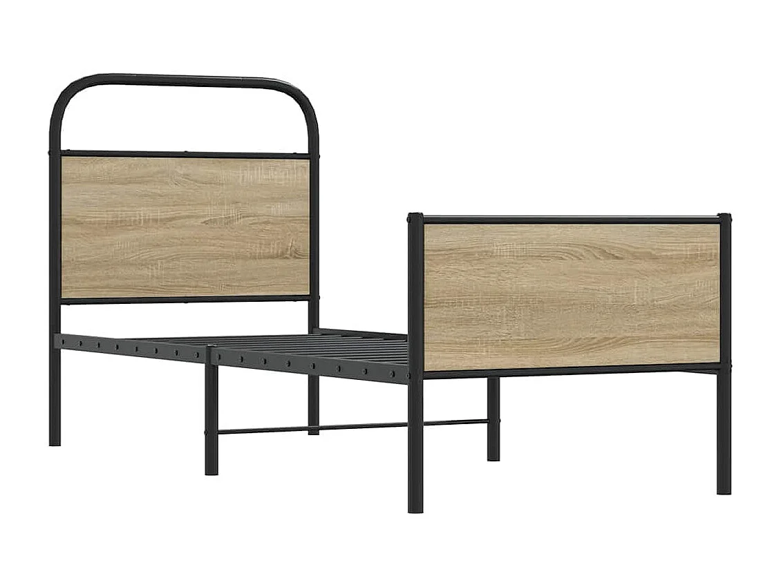 Letto per adulti | Letto singolo | Giroletto senza Materasso Rovere Sonoma 80x200 cm in Truciolato