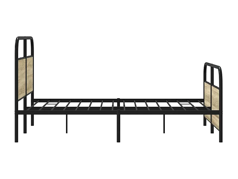 Letto per adulti | Letto matrimoniale | Giroletto senza Materaso in Metallo Rovere Sonoma 137x190 cm