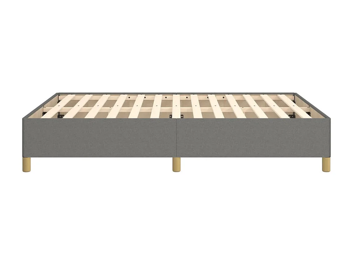 Lit double | Lit adulte | Cadre de lit gris foncé 140x190 cm tissu