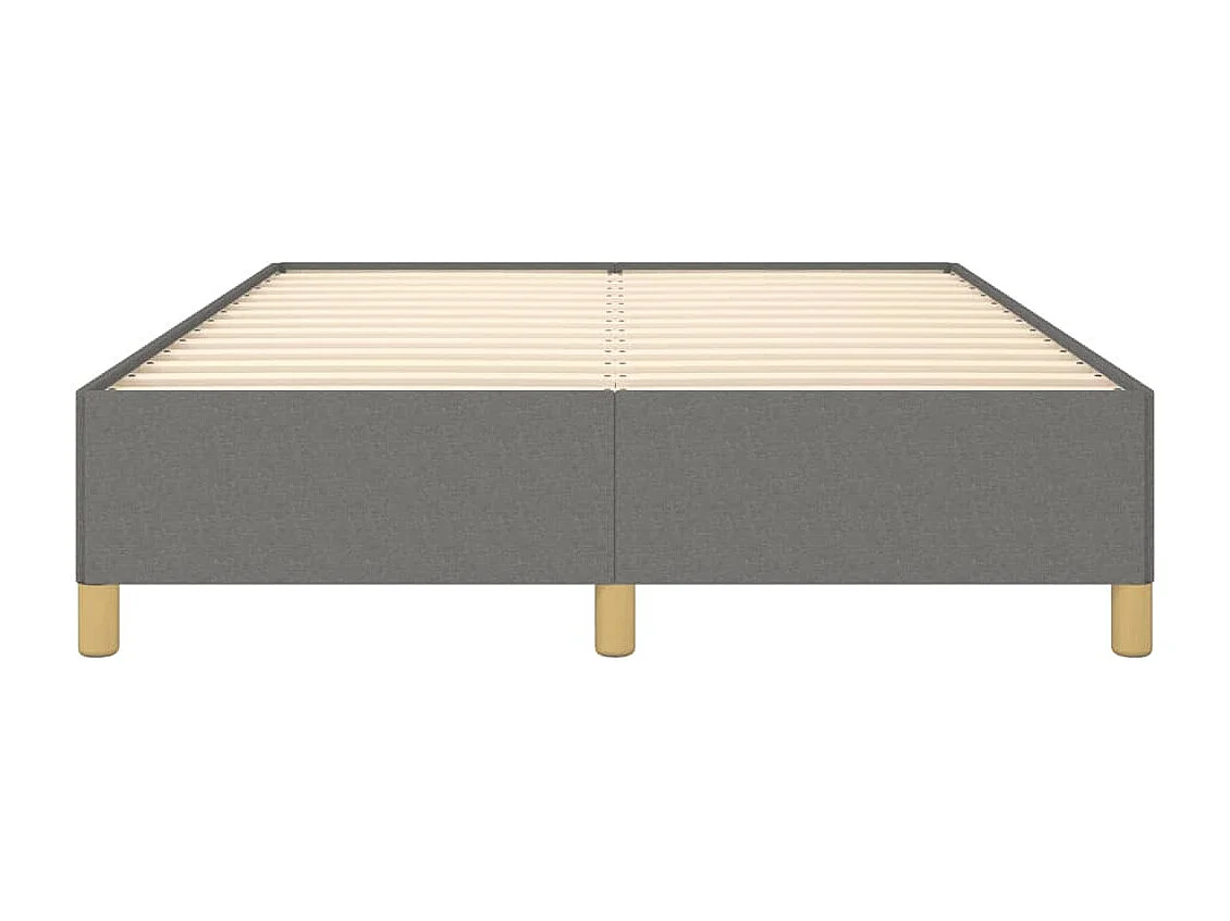 Lit double | Lit adulte | Cadre de lit gris foncé 140x190 cm tissu