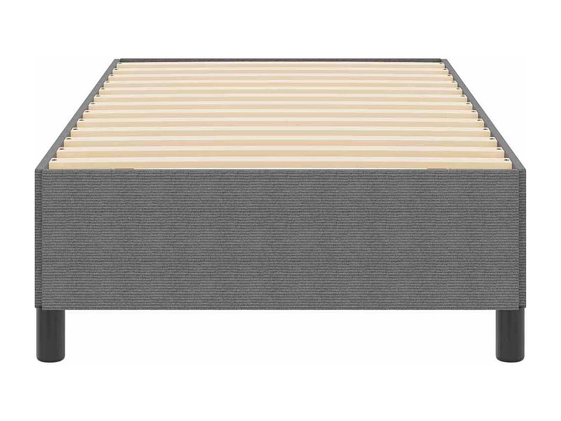 Lit simple | Lit adulte, enfant | Cadre de lit Gris clair 100x200 cm Tissu en velours côtelé