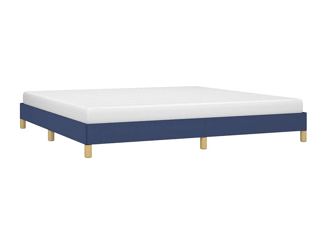 Lit double | Lit adulte | Cadre de lit bleu 200x200 cm tissu