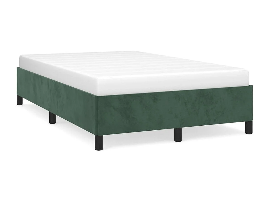 Lit simple | Lit adulte, enfant | Cadre de lit vert foncé 120x190 cm velours