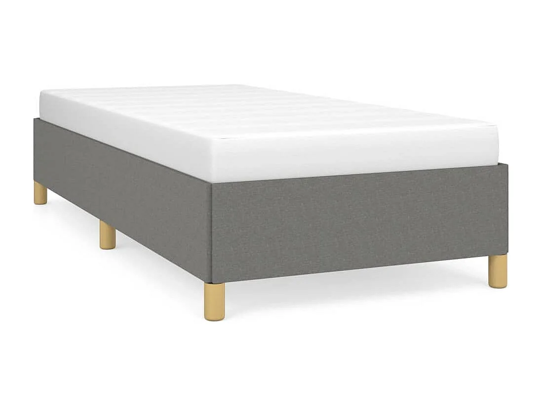 Lit simple | Lit adulte, enfant | Cadre de lit gris foncé 90x190 cm tissu