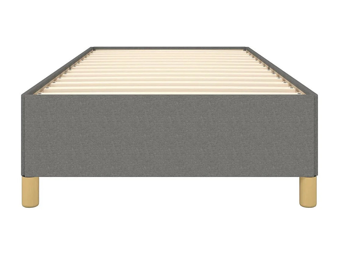 Lit simple | Lit adulte, enfant | Cadre de lit gris foncé 90x190 cm tissu