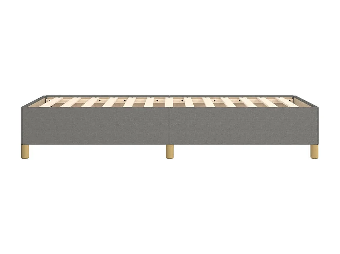 Lit simple | Lit adulte, enfant | Cadre de lit gris foncé 90x190 cm tissu