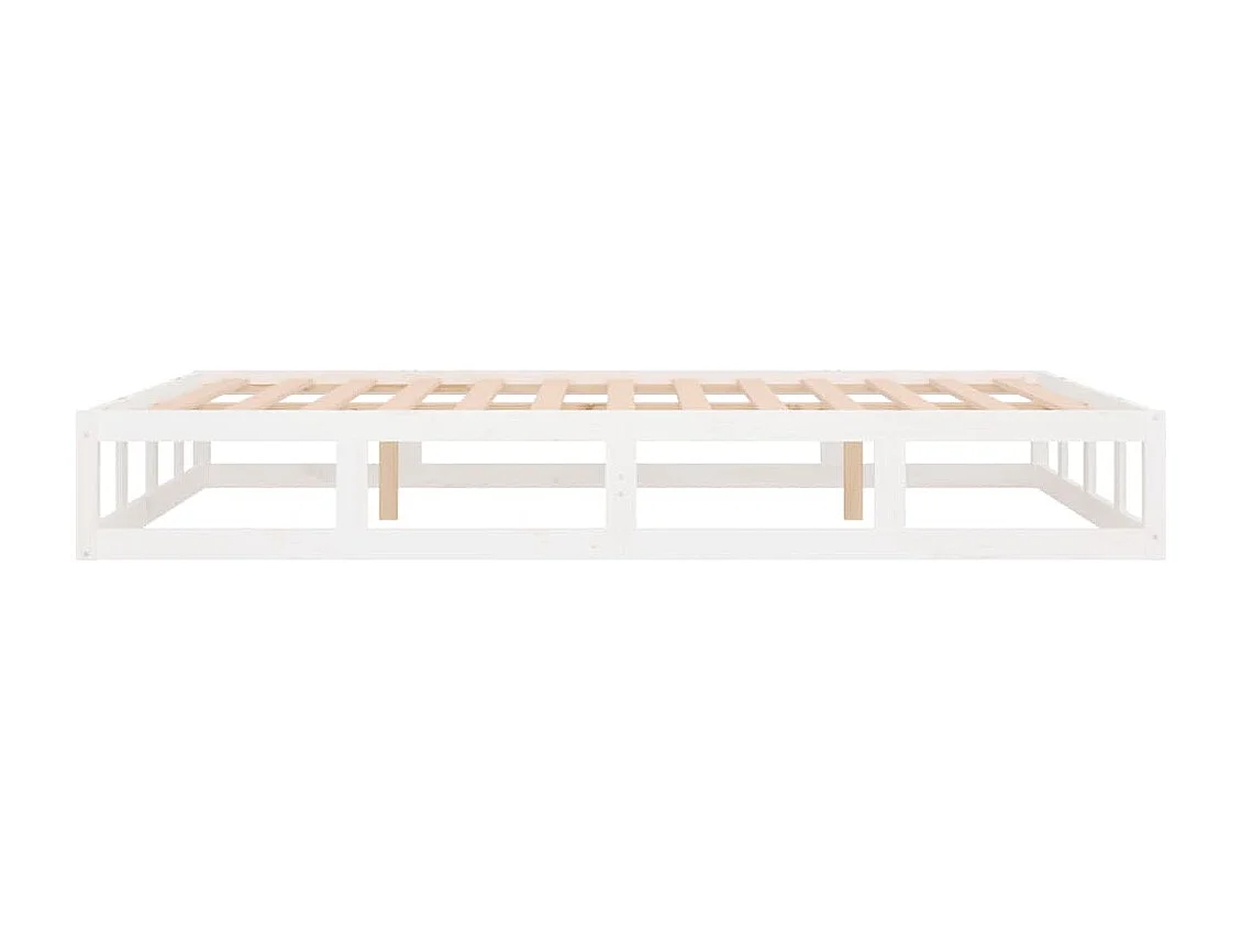 Lit double | Lit adulte | Cadre de lit blanc 135x190 cm bois massif