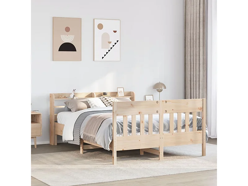 Lit simple | Lit adulte, enfant | Cadre de lit 120x190 cm bois de pin massif