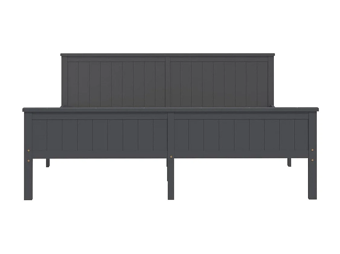 Lit double | Lit adulte | Cadre de lit bois massif de pin gris 200x200 cm