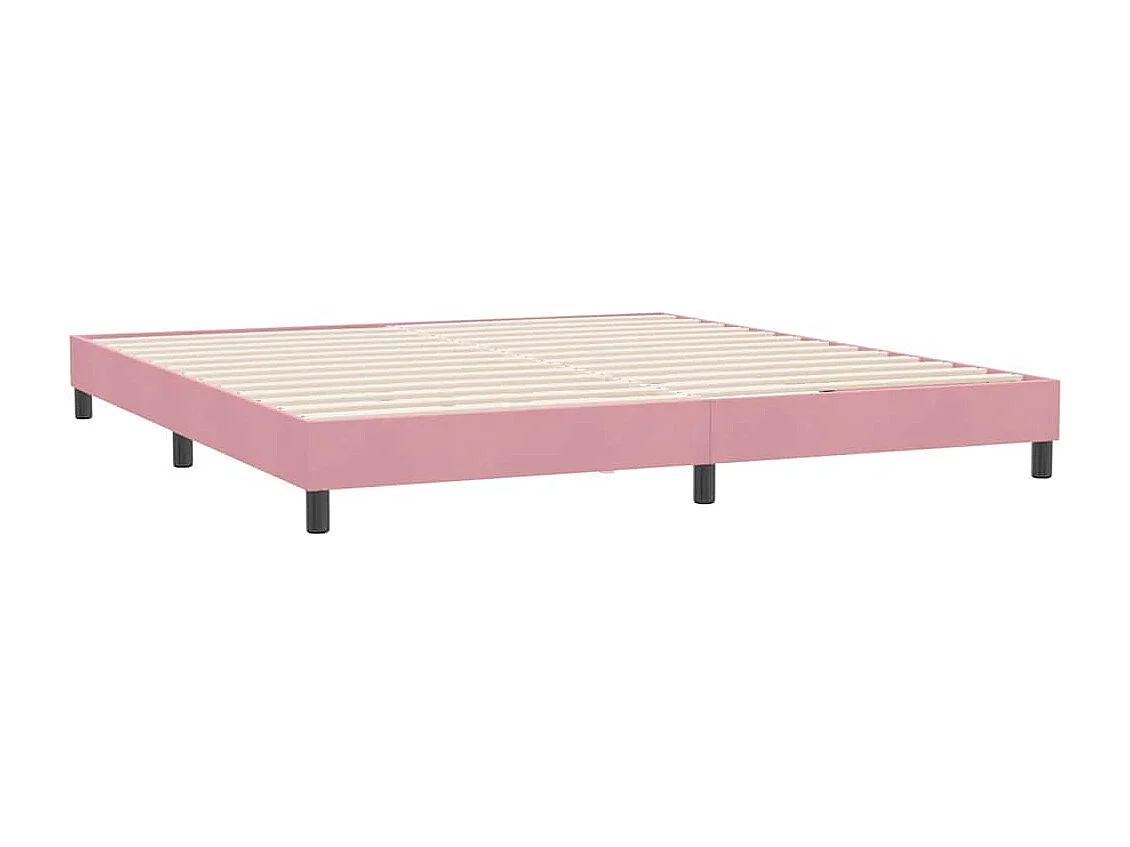 Lit double | Lit adulte | Cadre de lit rose 180x220 cm velours