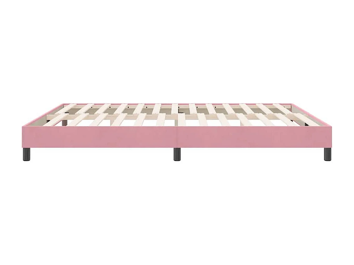Lit double | Lit adulte | Cadre de lit rose 180x220 cm velours