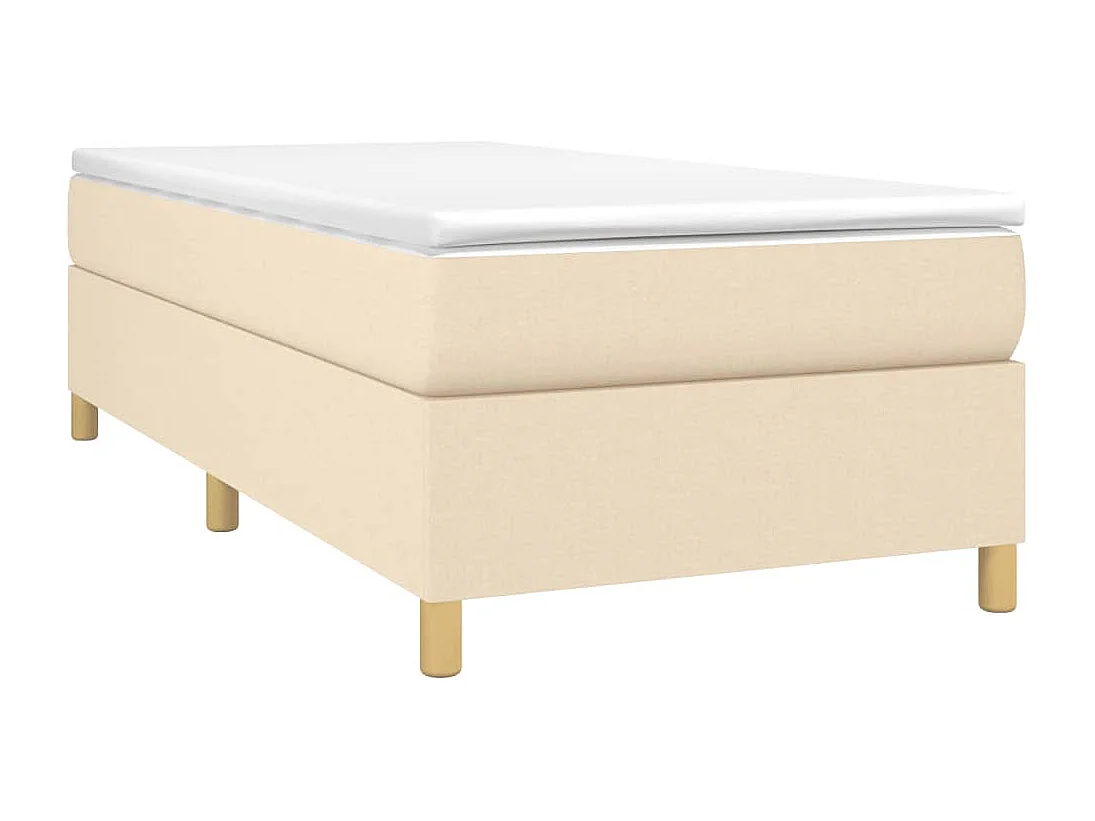 Lit simple | Lit adulte, enfant | Cadre de lit crème 90x200 cm tissu