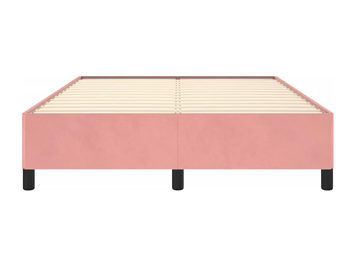 Lit double | Lit adulte | Cadre de lit rose 140x200 cm velours