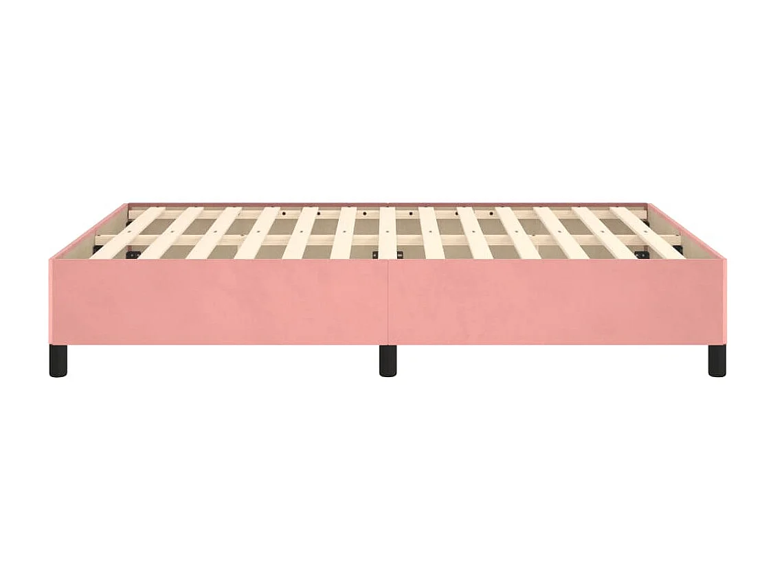 Lit double | Lit adulte | Cadre de lit rose 140x200 cm velours