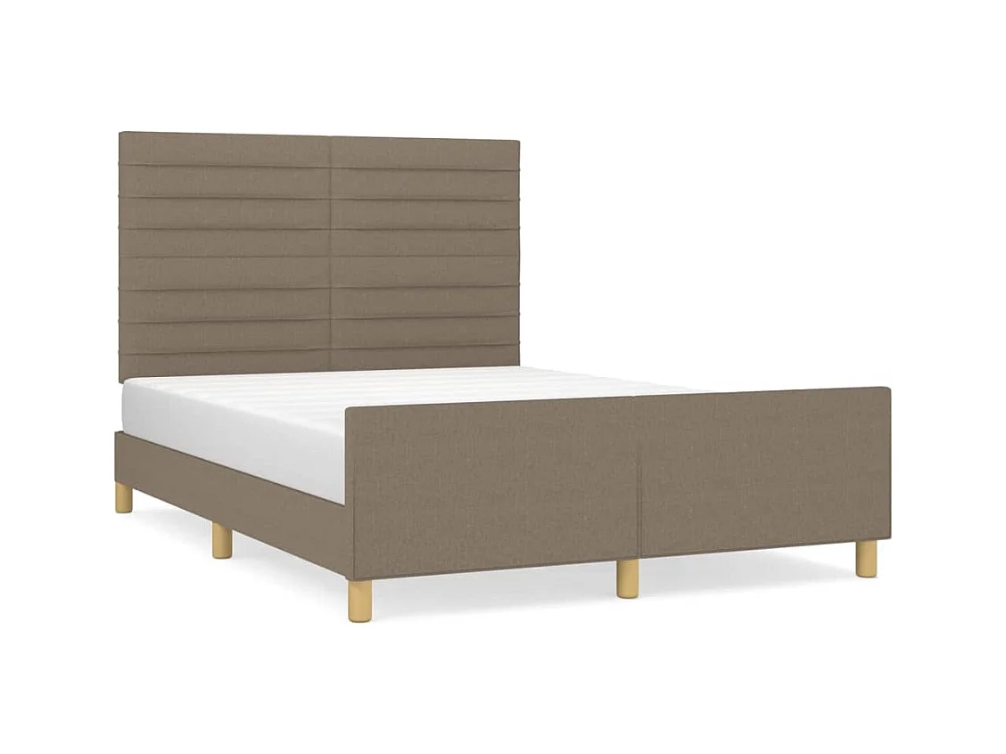 Lit double | Lit adulte | Cadre de lit taupe 140x190 cm tissu