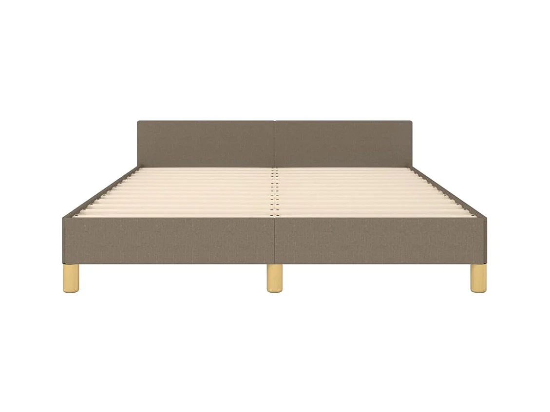 Lit double | Lit adulte | Cadre de lit taupe 140x190 cm tissu