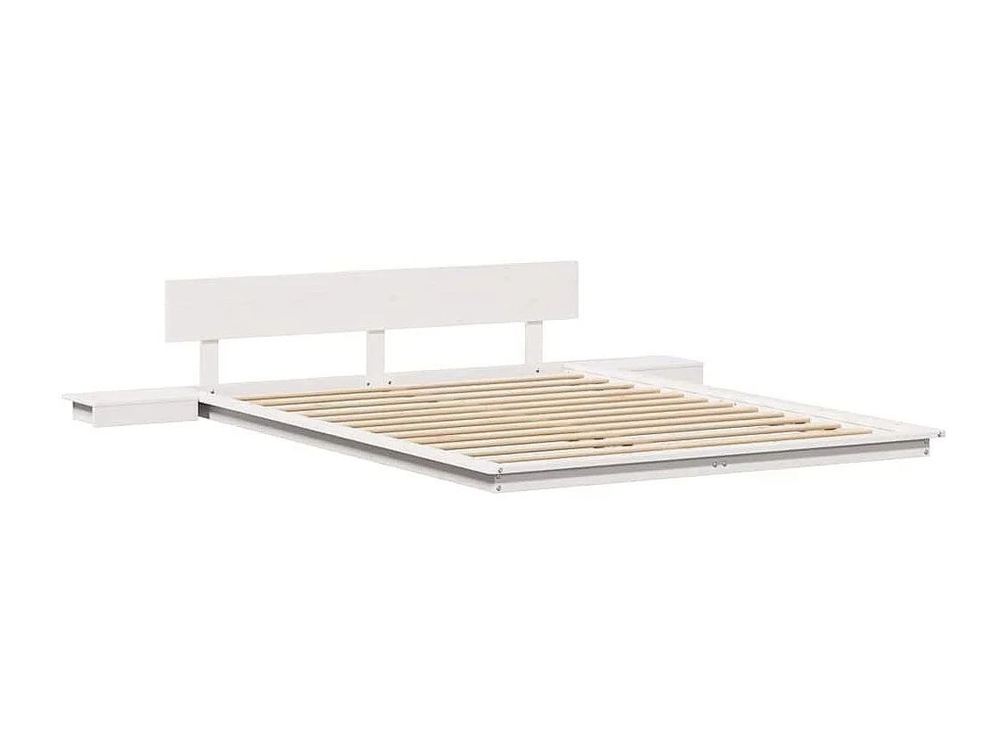 Lit double | Lit adulte | Cadre de lit Blanc 140x200 cm bois