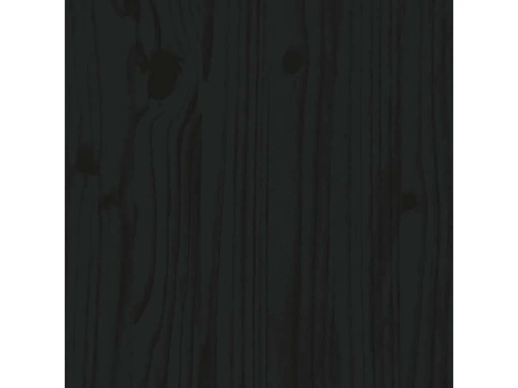 Lit double | Lit adulte | Cadre de lit noir 140x190 cm bois massif