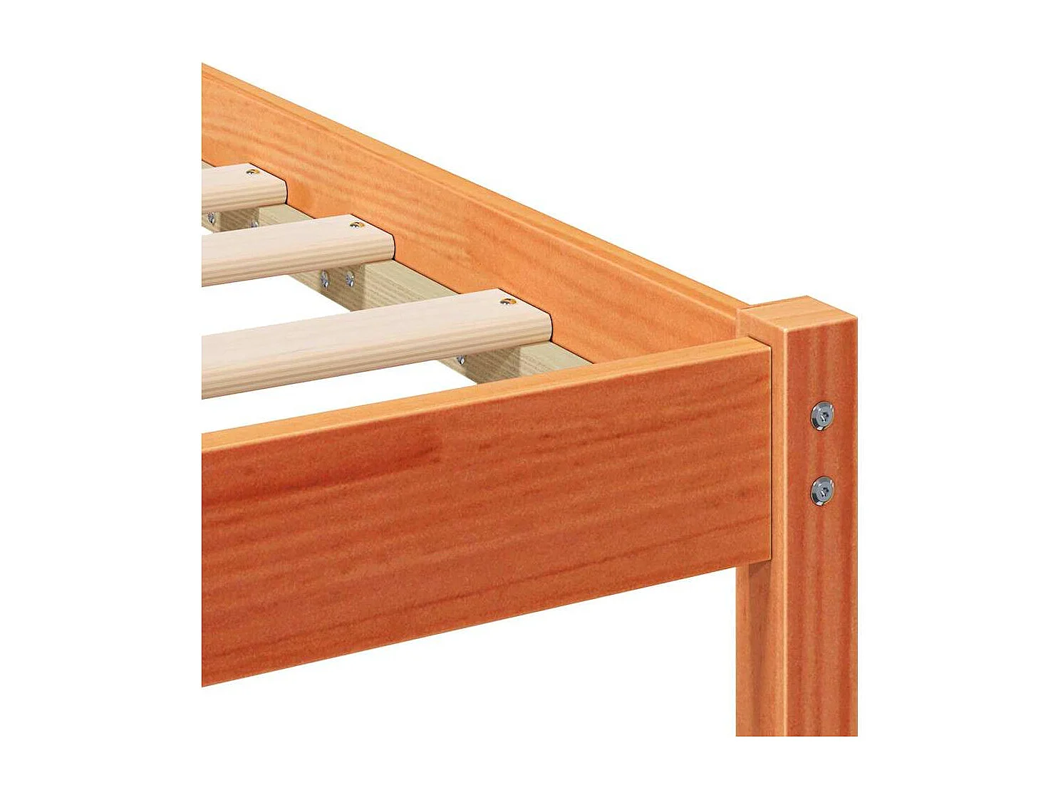 Lit double | Lit adulte | Cadre de lit Marron cire 140x190 cm Bois massif en pin