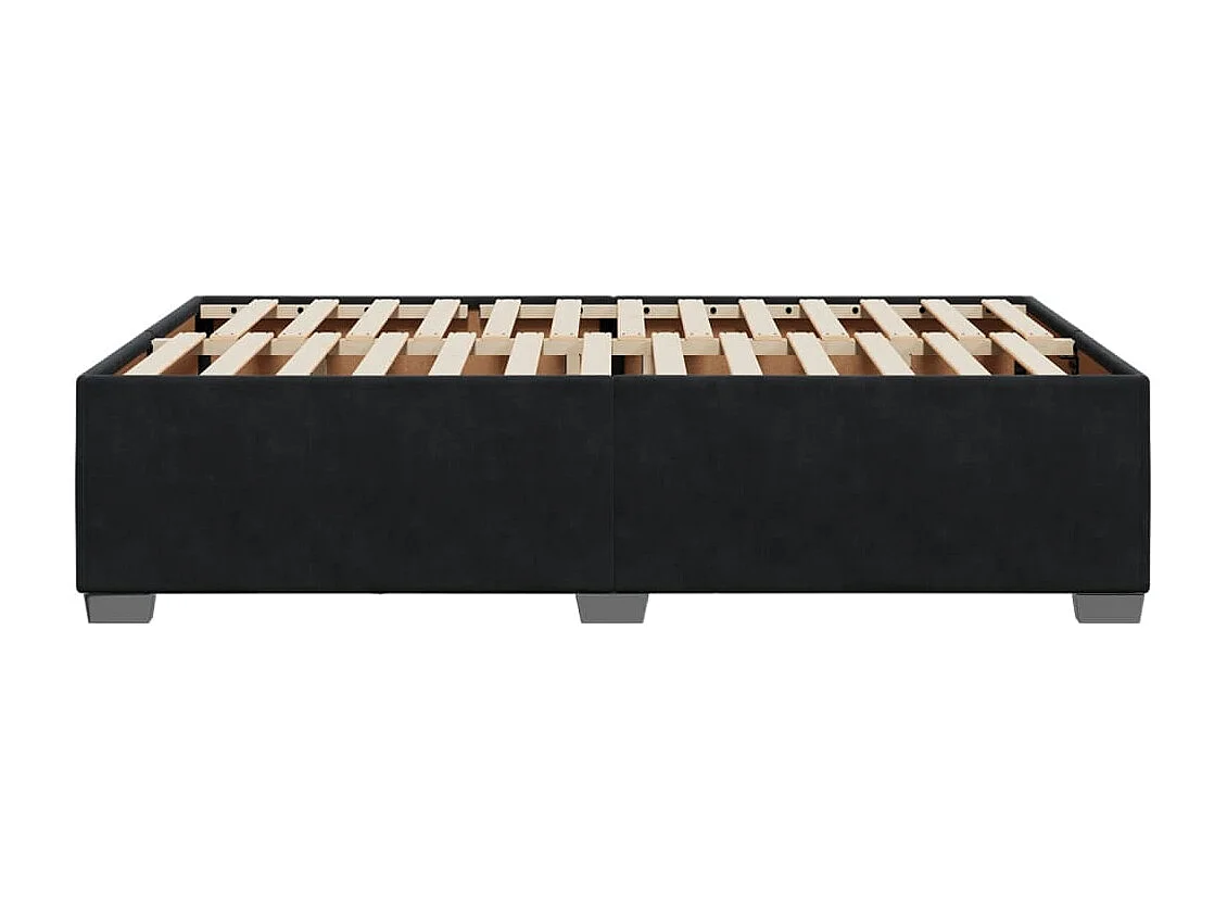 Lit simple | Lit adulte, enfant | Cadre de lit noir 120x190 cm velours