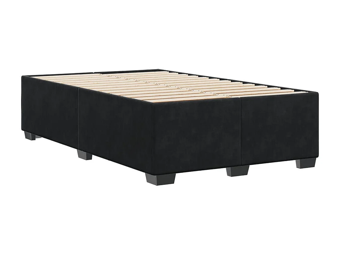 Lit simple | Lit adulte, enfant | Cadre de lit noir 120x190 cm velours