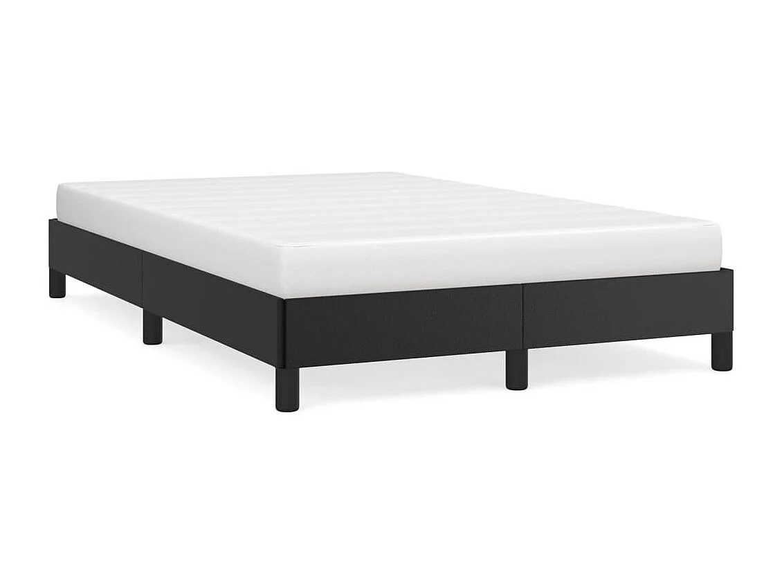 Lit simple | Lit adulte, enfant | Cadre de lit noir 120x190 cm similicuir