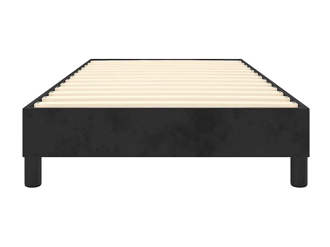 Lit simple | Lit adulte, enfant | Cadre de lit noir 80x200 cm velours