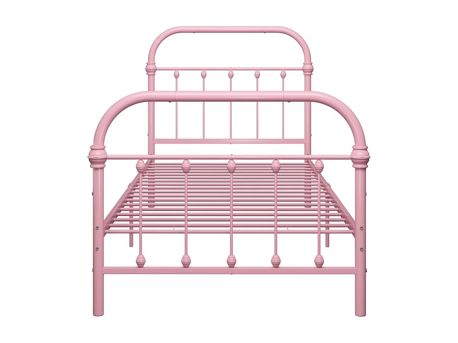 Lit simple | Lit adulte, enfant | Cadre de lit rose métal 90x200 cm