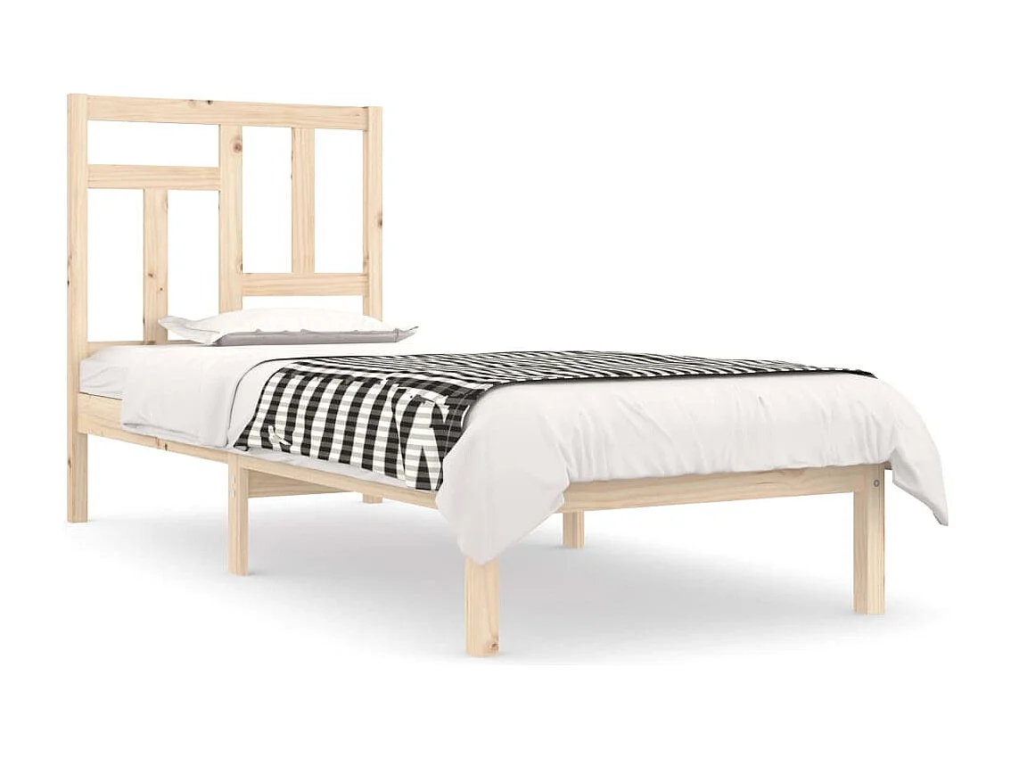 Lit simple | Lit adulte, enfant | Cadre de lit 90x200 cm bois de pin massif